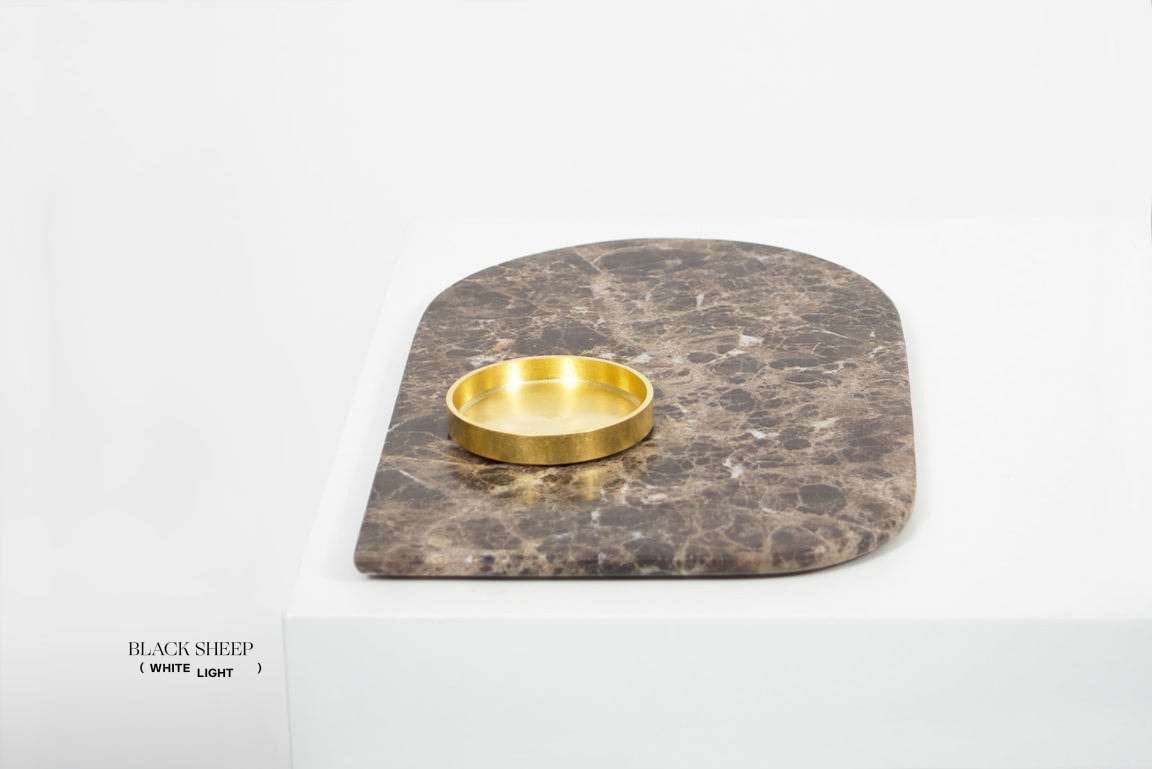Dark Emperador Marble Serving Tray