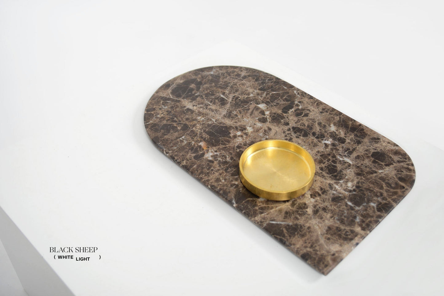 Dark Emperador Marble Serving Tray