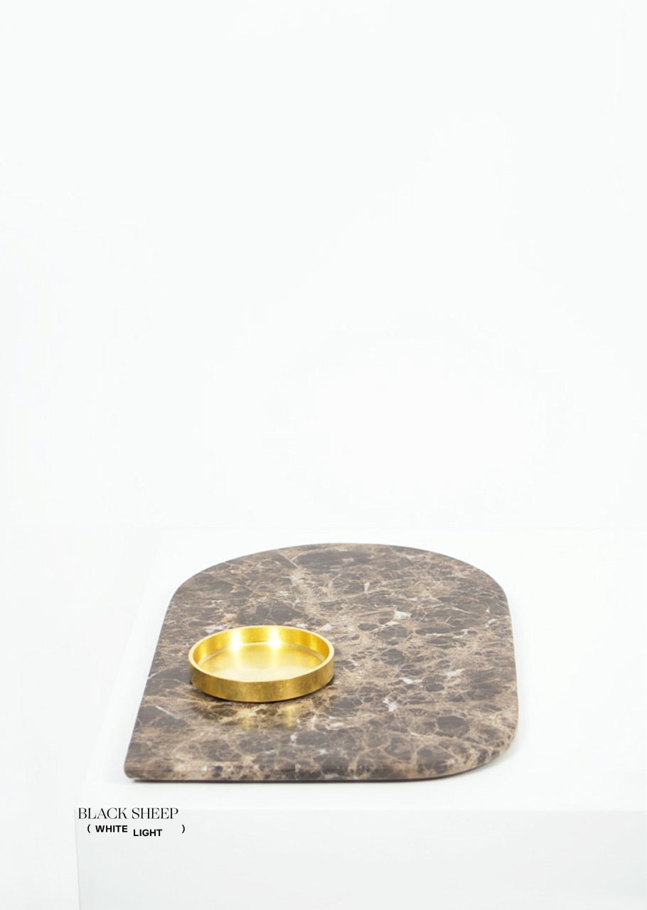 Dark Emperador Marble Serving Tray