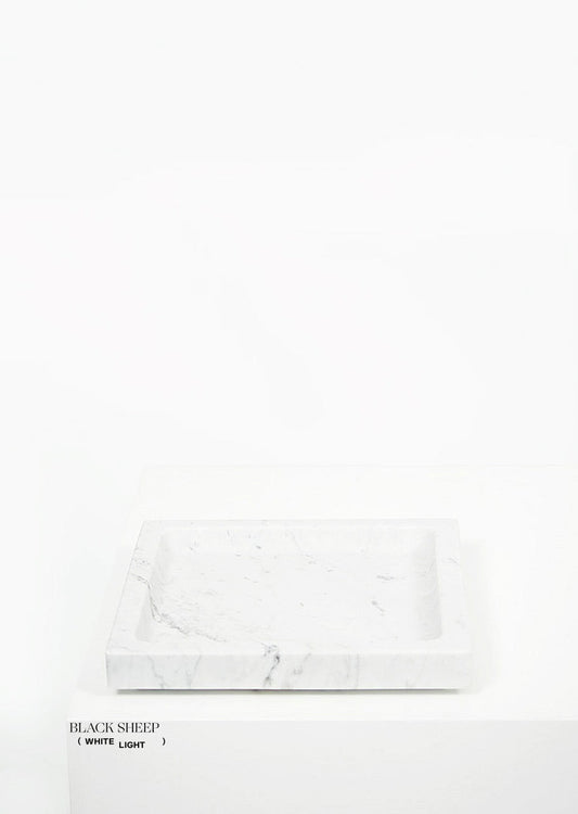 Bianco Carrara Marble Square Tray
