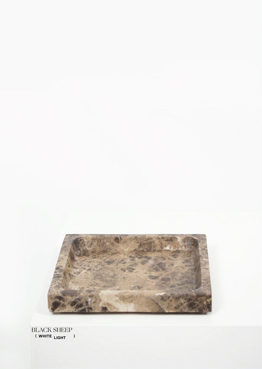 Dark Emperador Marble Square Tray