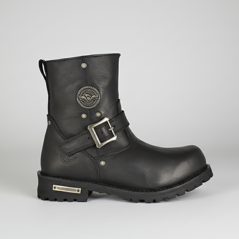 Milwaukee Leather Men's Wide 6" Side Zip Motorcycle Boots