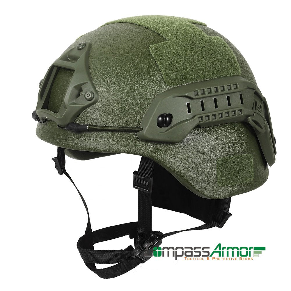 MICH Advanced Combat Tactical Full Cut Ballistic Helmet With 7 Pads System