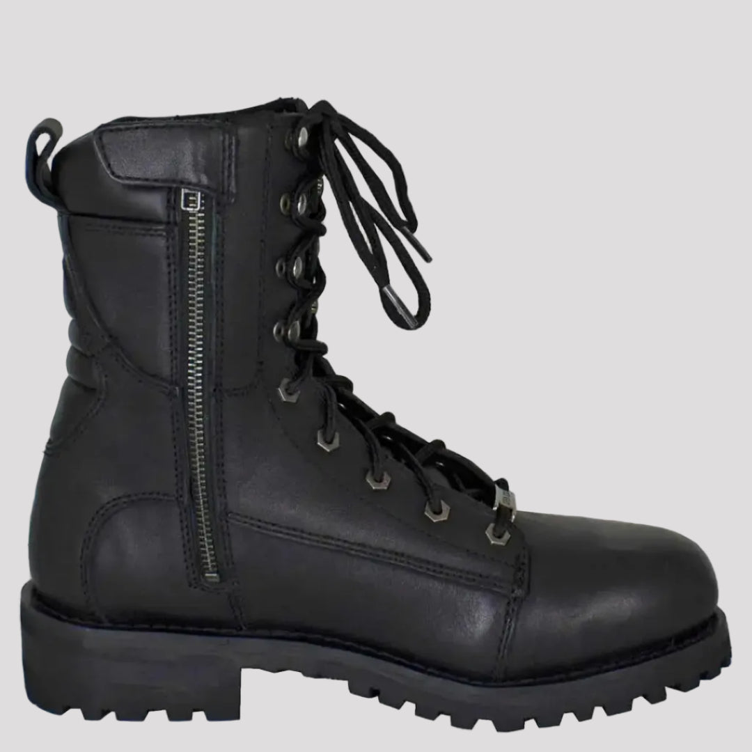 Open Road Men's 8" Quilted Motorcycle Boots