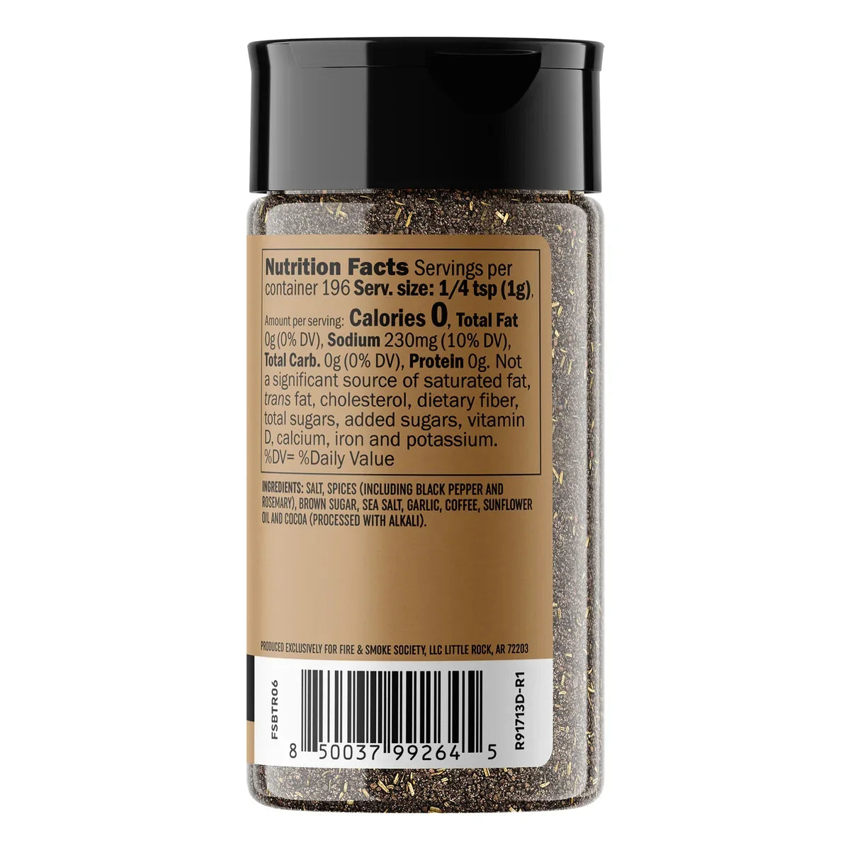 Fire & Smoke Society Black & Tan Steak Rub – 13.6 oz