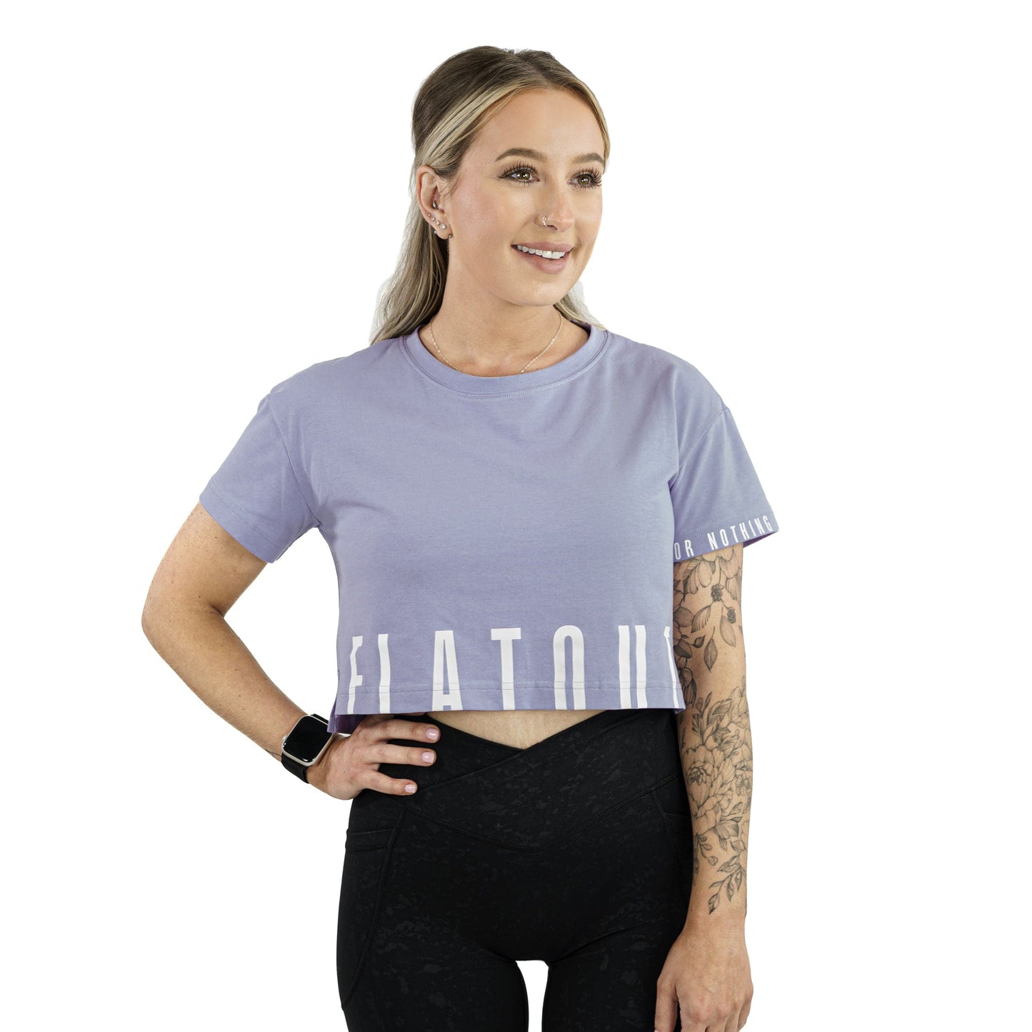 Madi Crop Tee Lavender