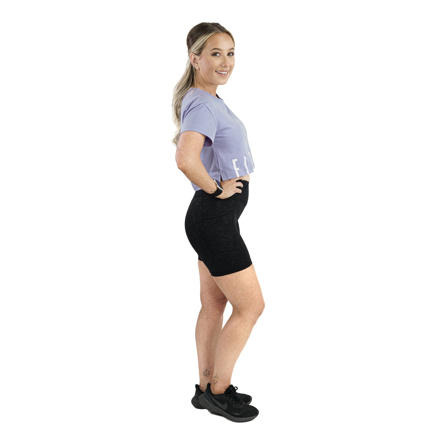 Madi Crop Tee Lavender