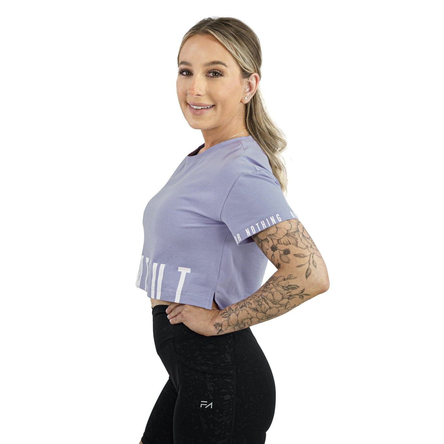 Madi Crop Tee Lavender