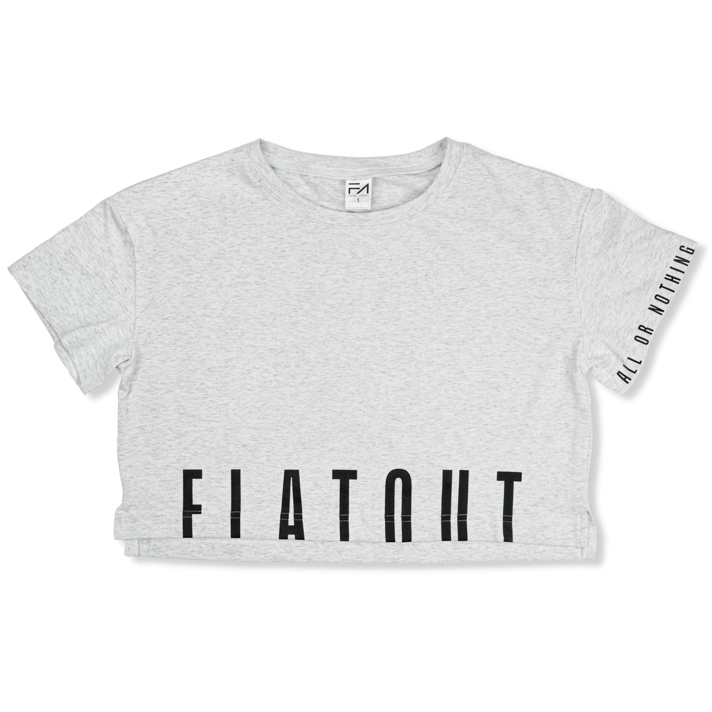 Madi Crop Tee Heather Grey