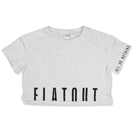 Madi Crop Tee Heather Grey