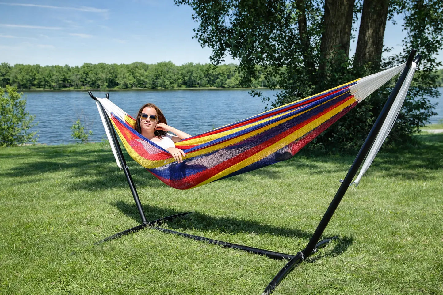 Double Mayan Hammock with Universal Stand