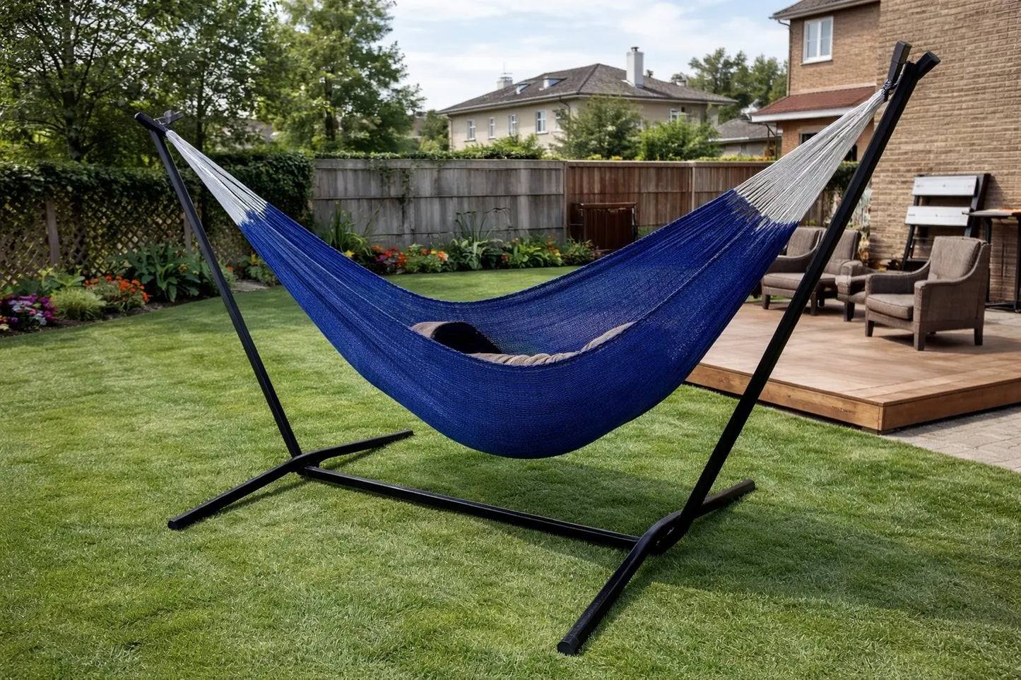 Double Mayan Hammock with Universal Stand