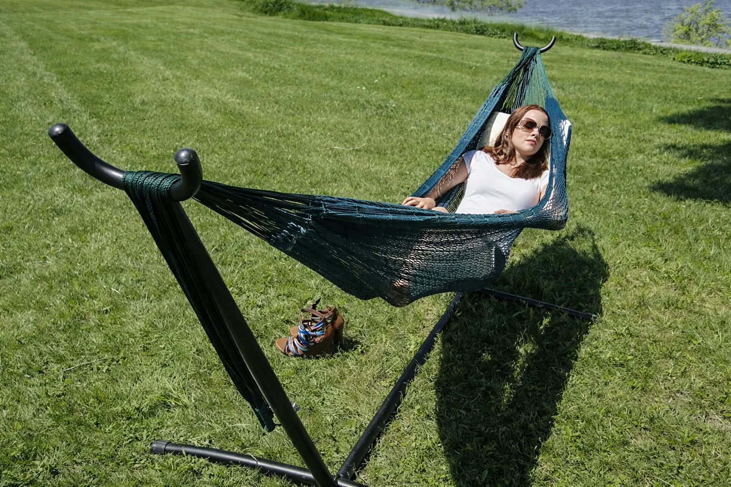 XL Thick Cord Mayan Hammock with Universal Stand