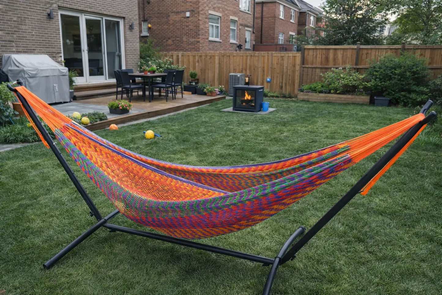 XL Thick Cord Mayan Hammock with Universal Stand