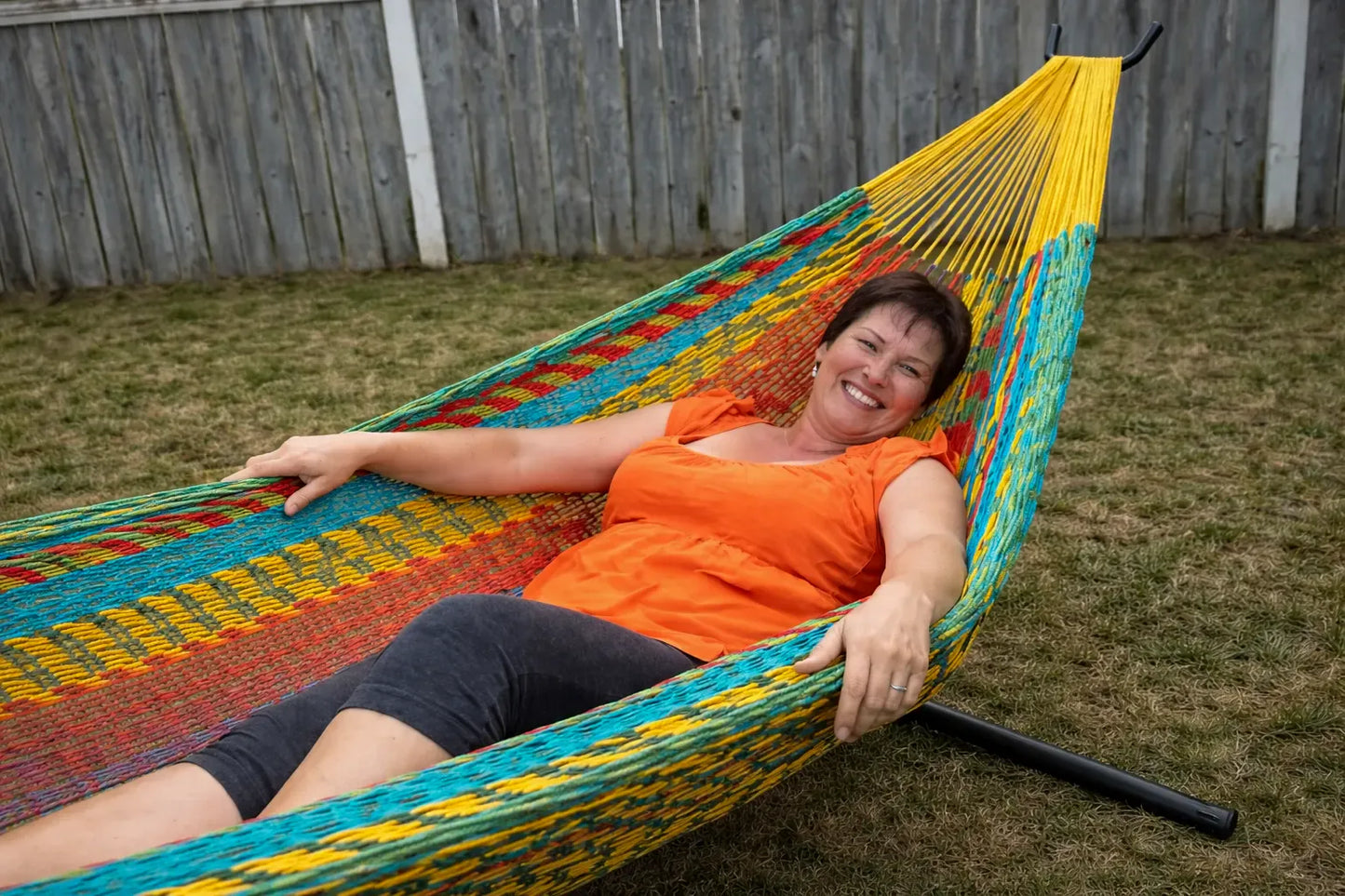 XL Thick Cord Mayan Hammock with Universal Stand