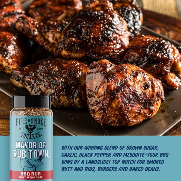 Fire & Smoke Society Mayor of Rub Town BBQ Rub – 7.6 oz