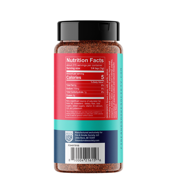 Fire & Smoke Society Mayor of Rubtown Barbecue Seasoning Rub, 7.6 Ounce