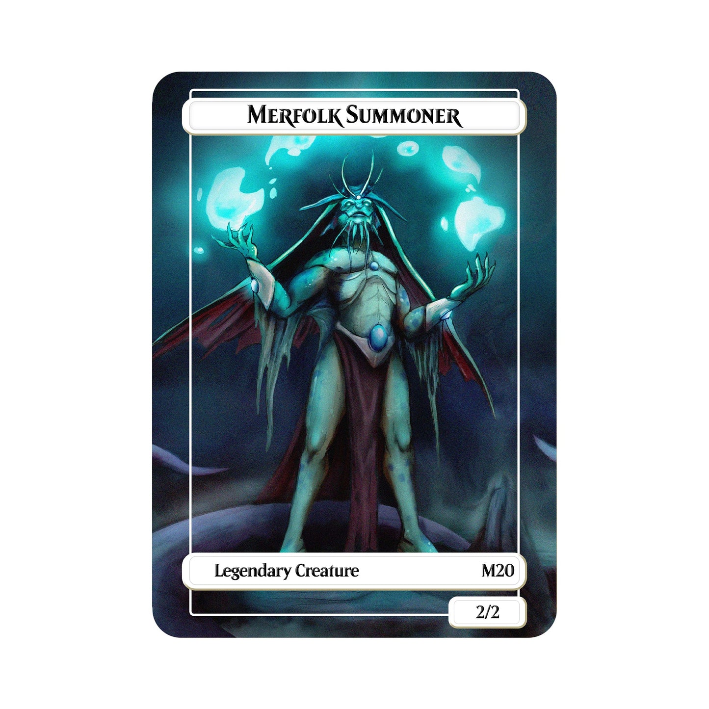 Merfolk Summoner Metal Orica Card