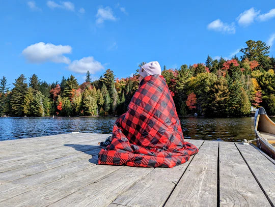 Chilly Moose Tofino Blanket - Moose Plaid