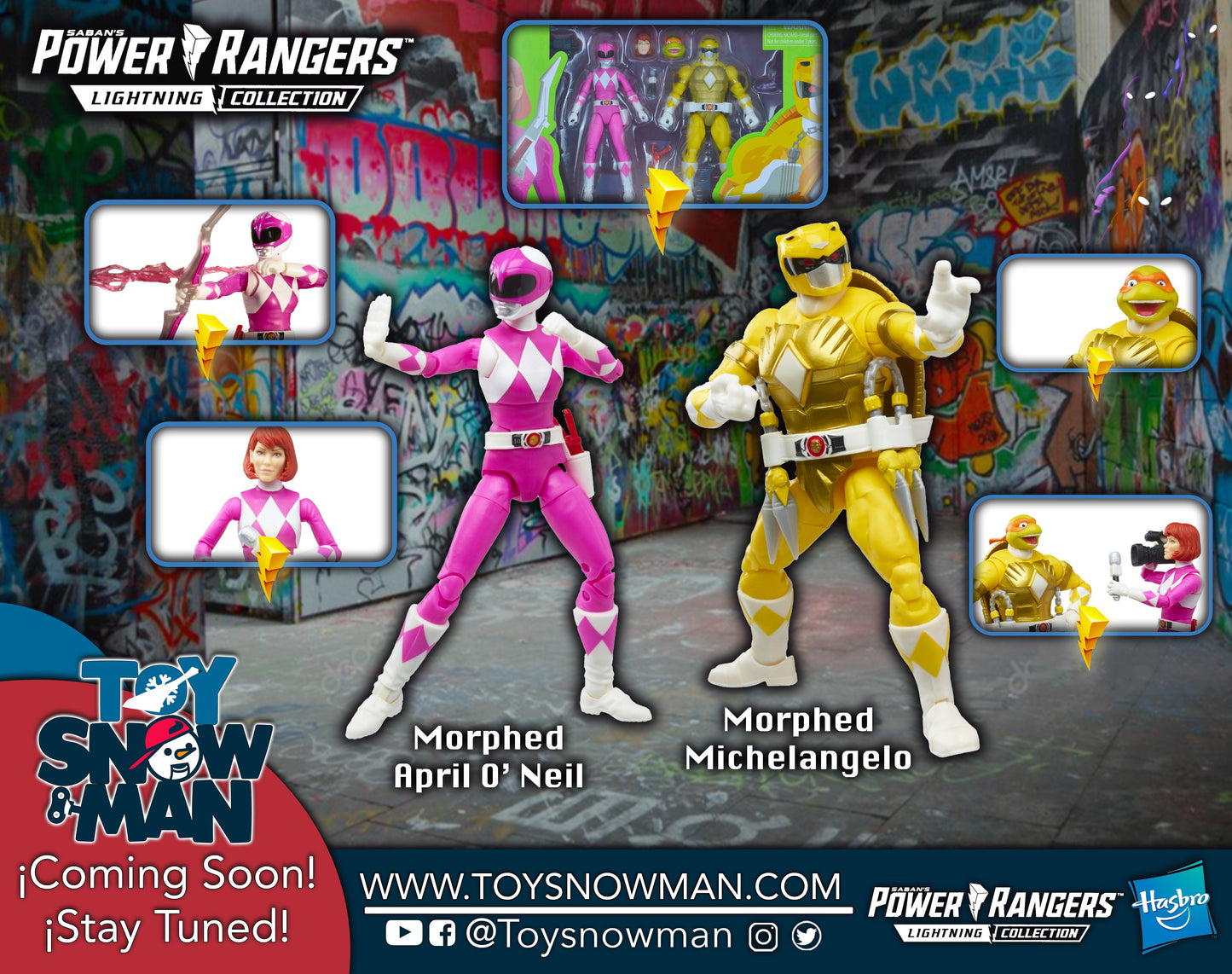 Power Rangers X Teenage Mutant Ninja Turtles Lightning Collection Morphed Michelangelo and Morphed April O’Neil