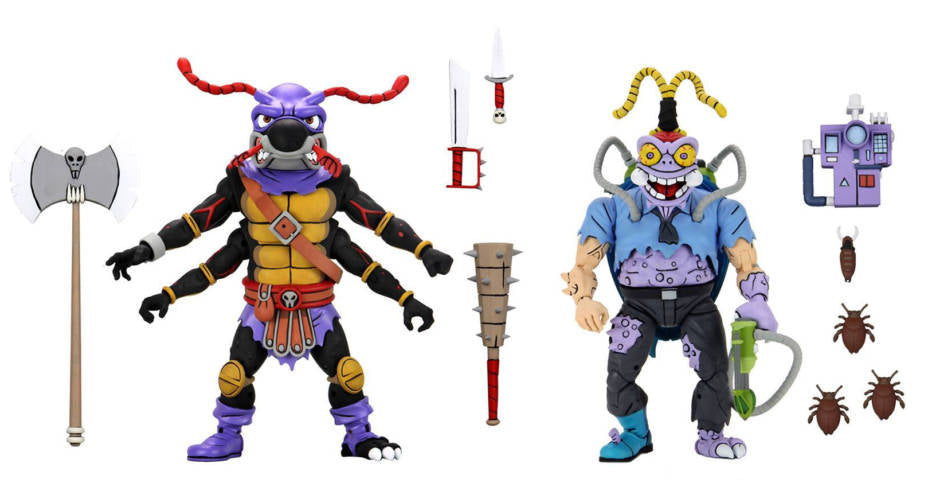 TEENAGE MUTANT NINJA TURTLES (CARTOON) – 7” SCALE ACTION FIGURE – ANTRAX AND SCUMBUG - 2 PACK
