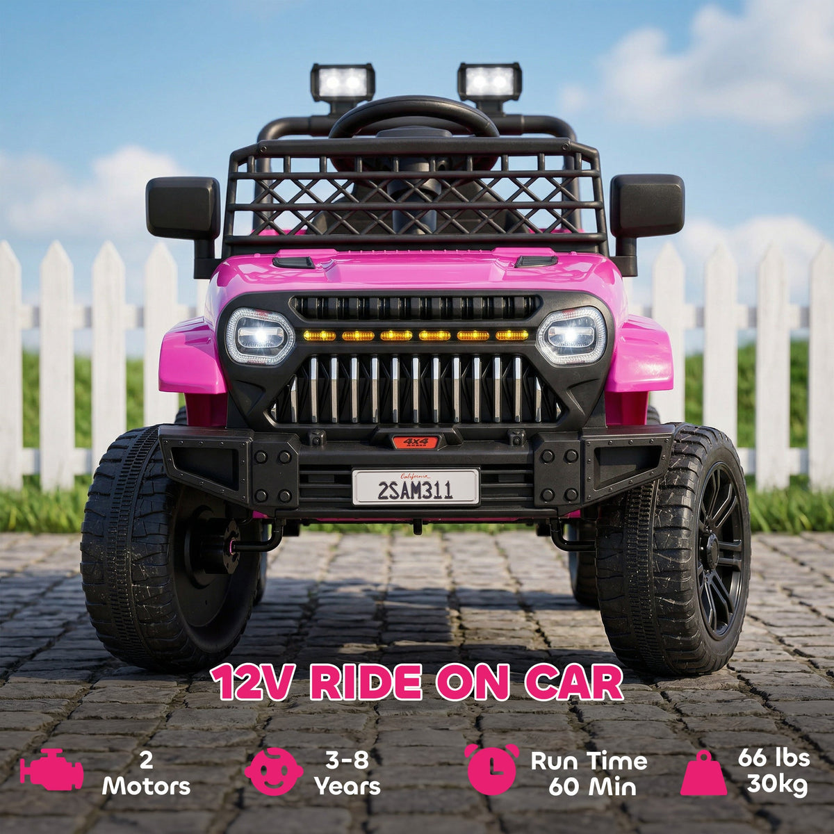 12V Ride on Truck, Electric Car for Kids with Remote Control, Suspension, 3 Speeds, USB Music Headlights, Black