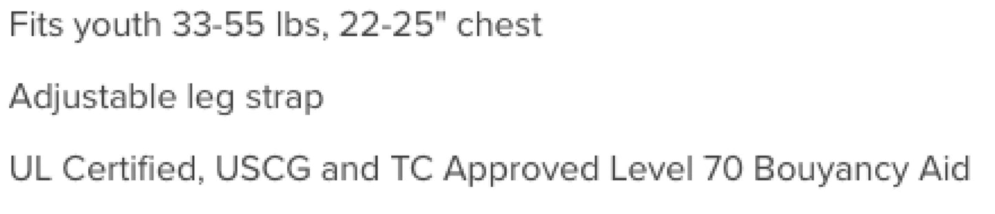 NRS Crew Children's PFD's UL & ULC Approved