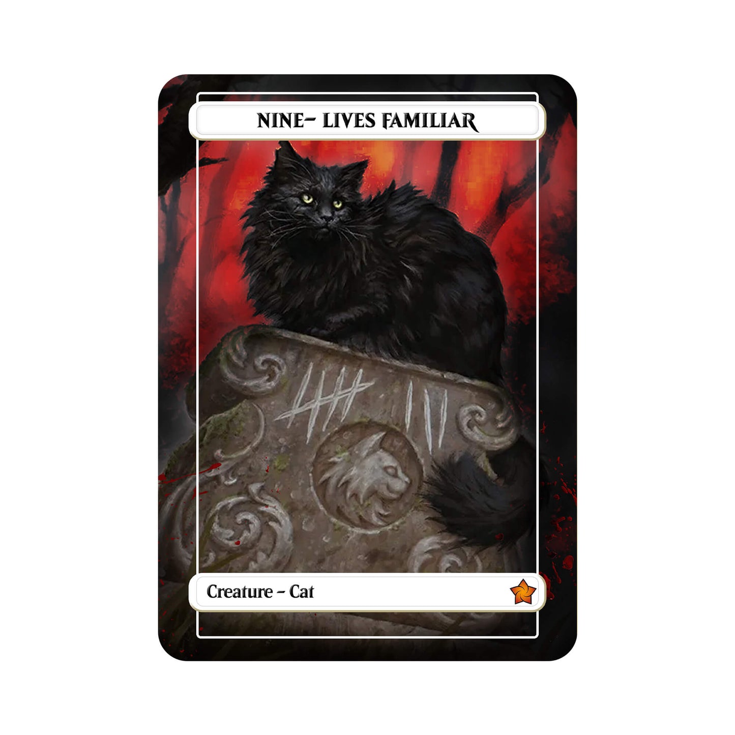 Nine-Lives Familiar Metal Orica Card