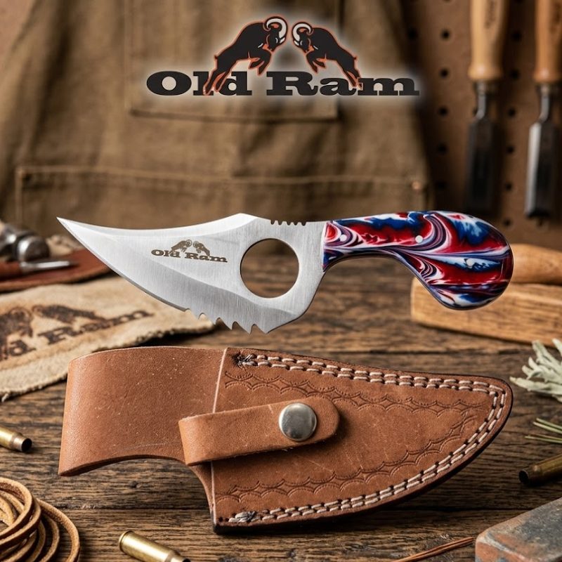 7.25" Old Ram Fixed Blade Skinner Knife (OR-793BLP)