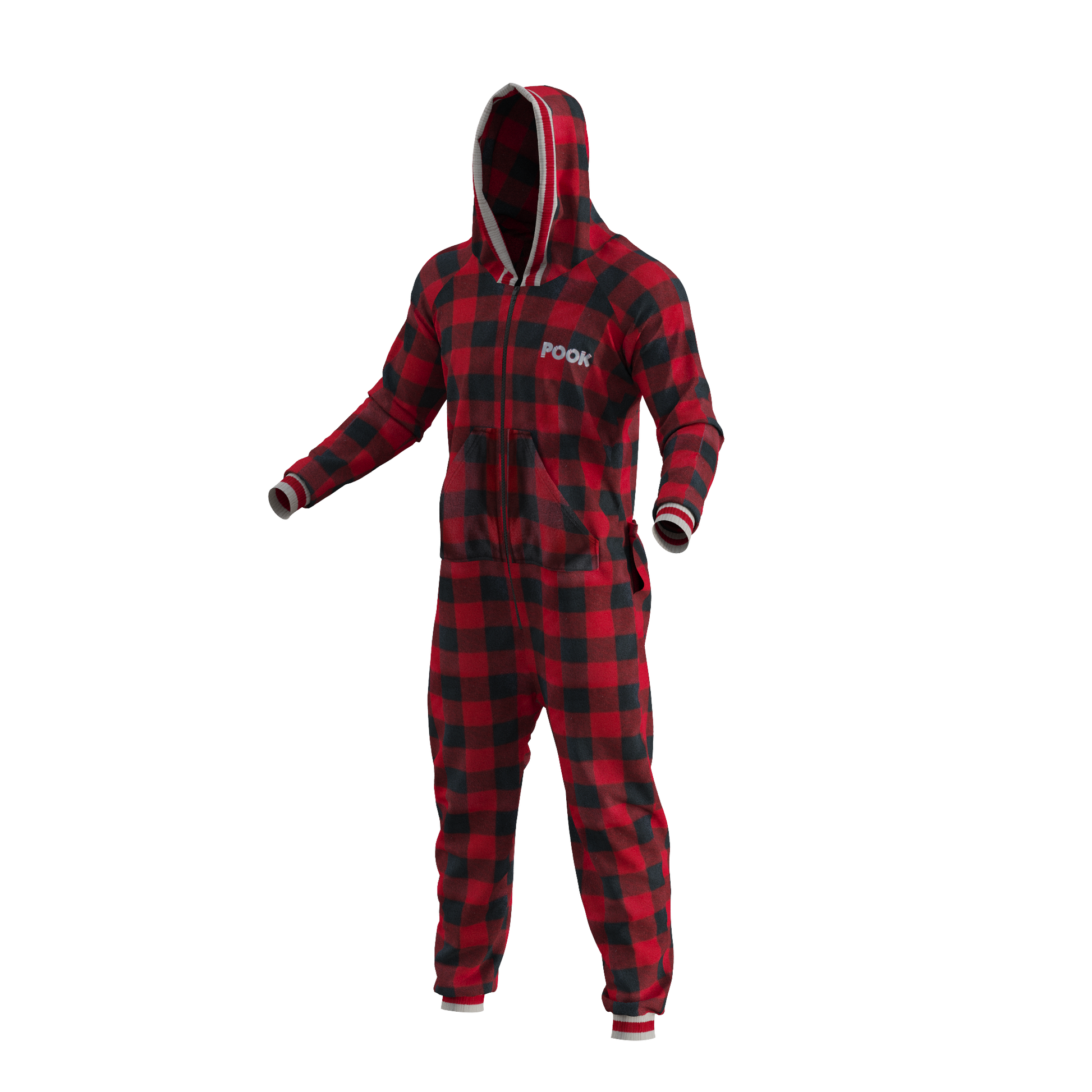 Pook Onesie - Red (Adult Unisex)