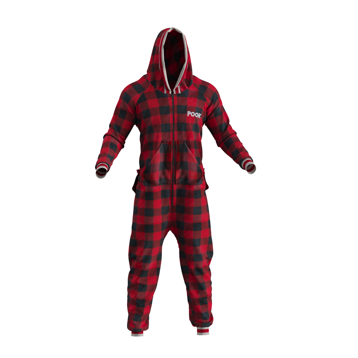 Pook Unisex Fleece Onesie Red