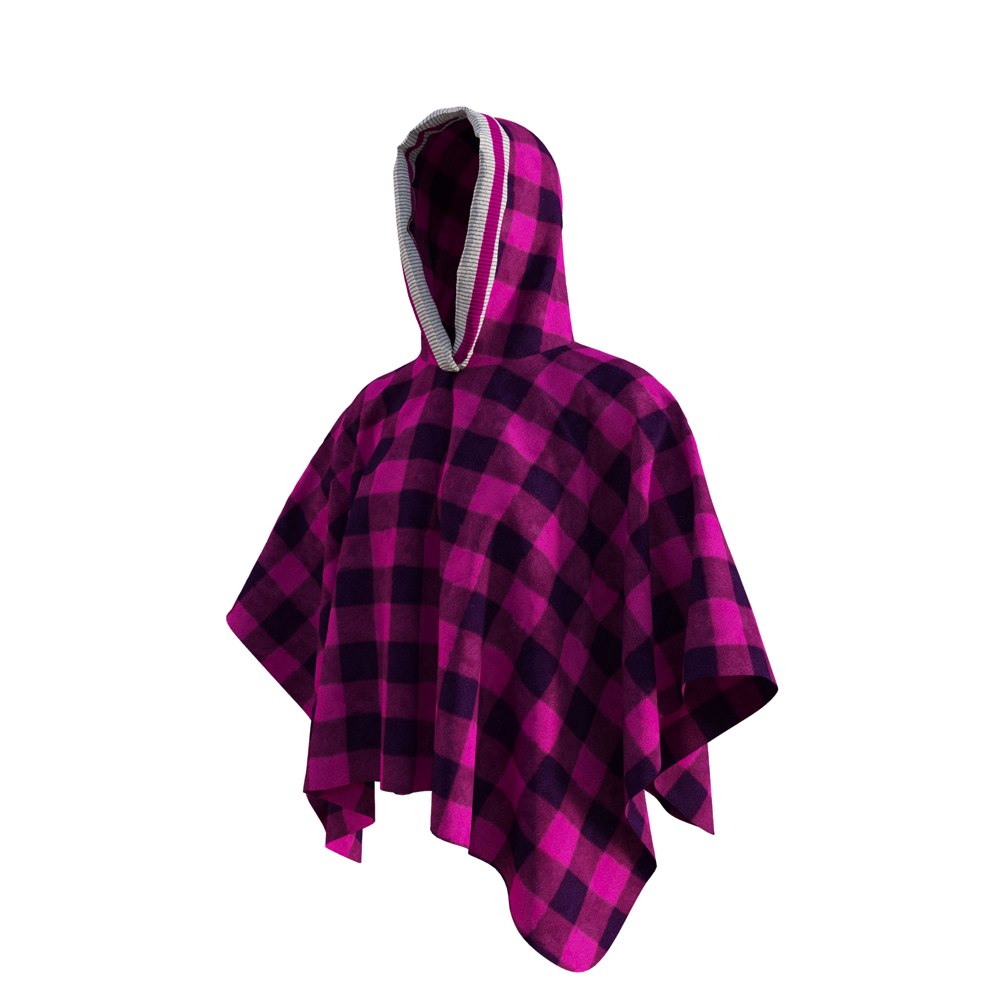 Pook Poncho - Adult Pink Polar Fleece w/ Snap Fastners