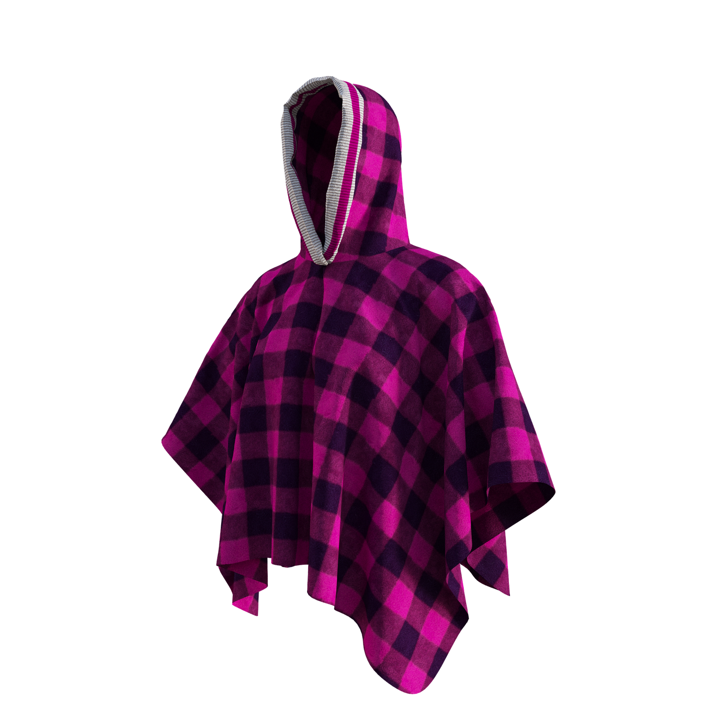 Pook Poncho - Adult Pink Polar Fleece w/ Snap Fastners