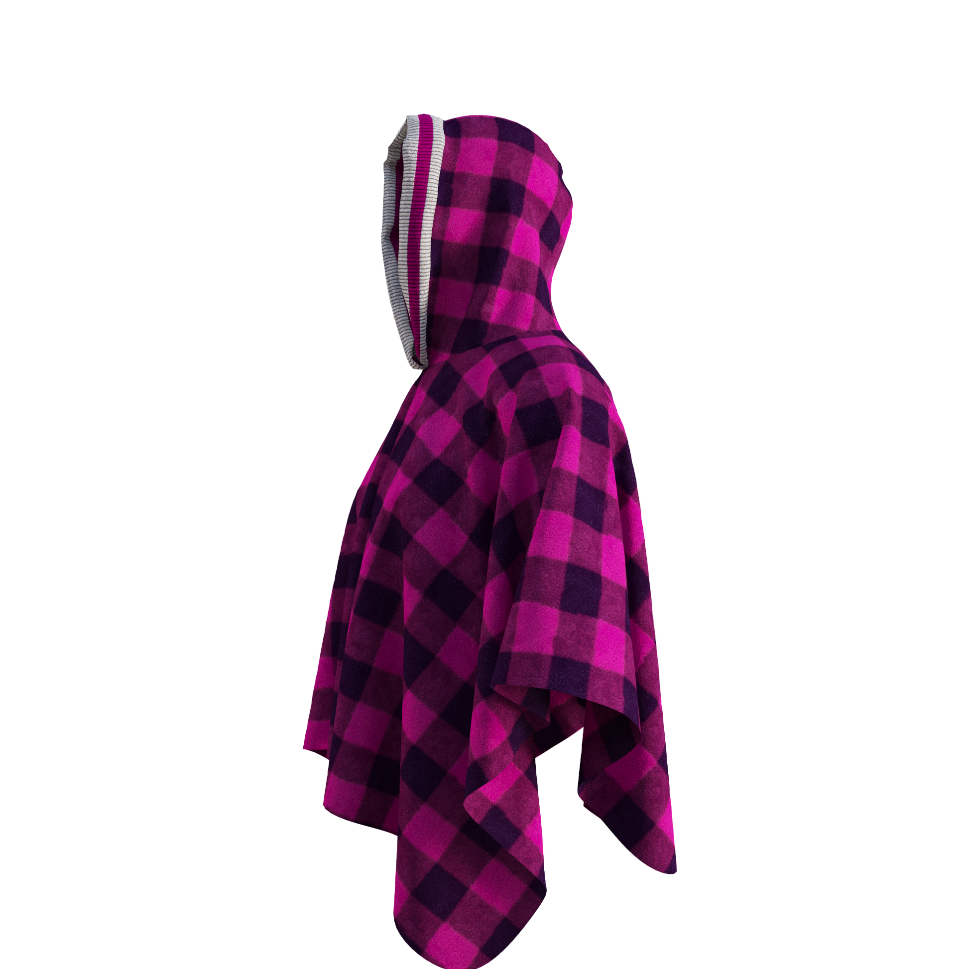 Pook Poncho - Adult Pink Polar Fleece w/ Snap Fastners