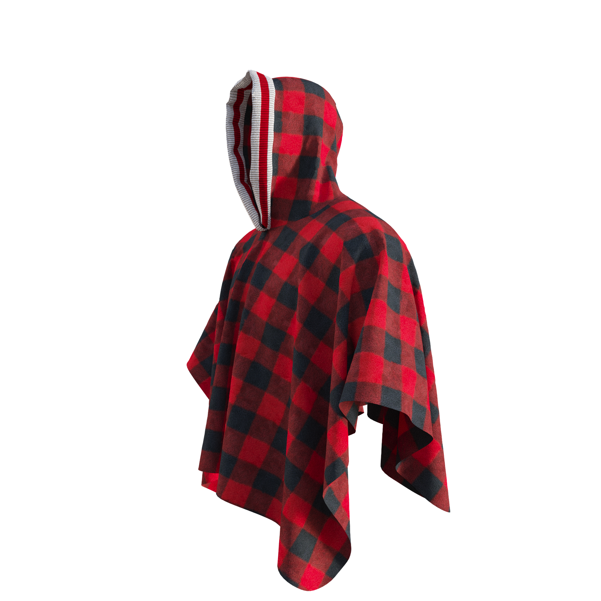 Pook Poncho - Adult Red Polar Fleece w/ Snap Fastners