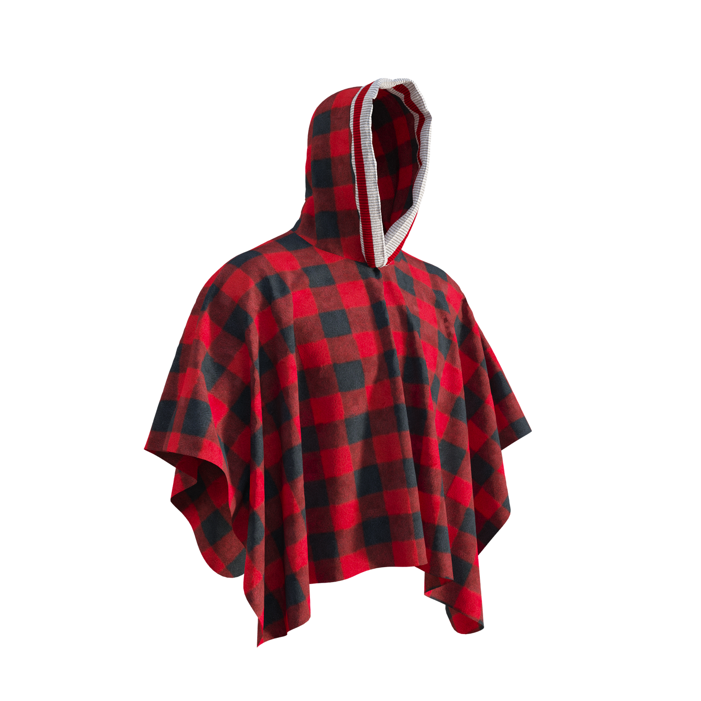 Pook Poncho - Adult Red Polar Fleece w/ Snap Fastners