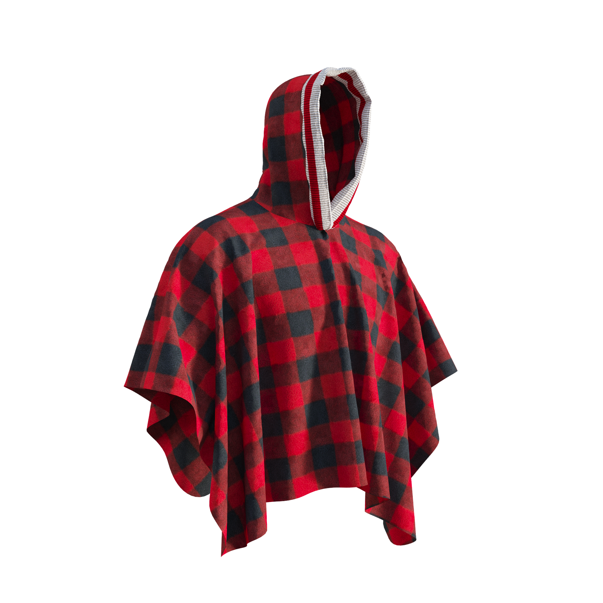 Pook Poncho - Adult Red Polar Fleece w/ Snap Fastners