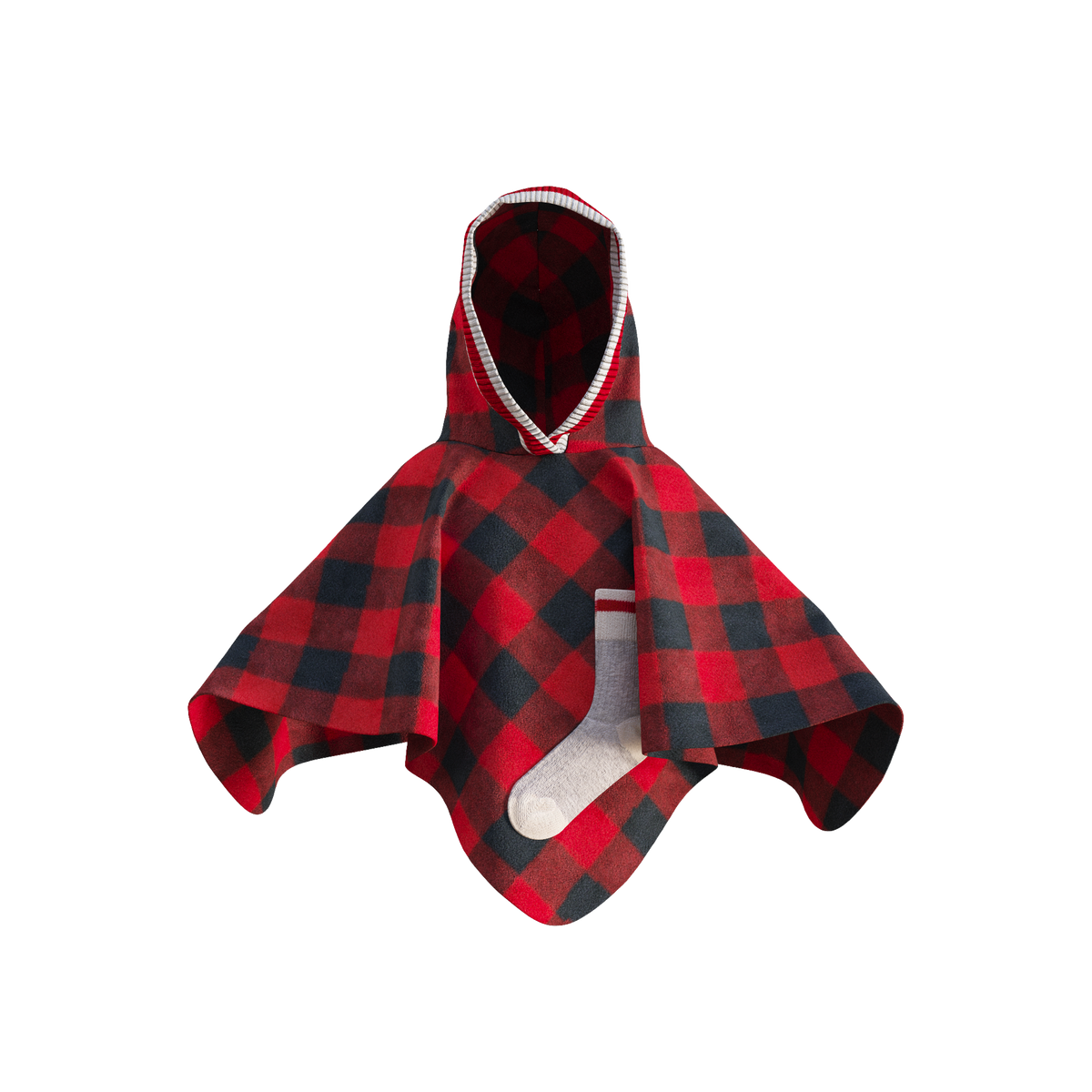 Pook Kids' Pookie Poncho Red
