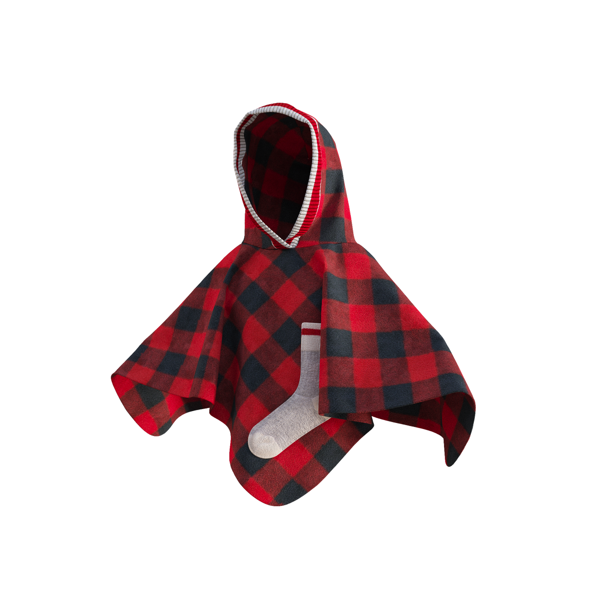 Pook Kids' Pookie Poncho Red