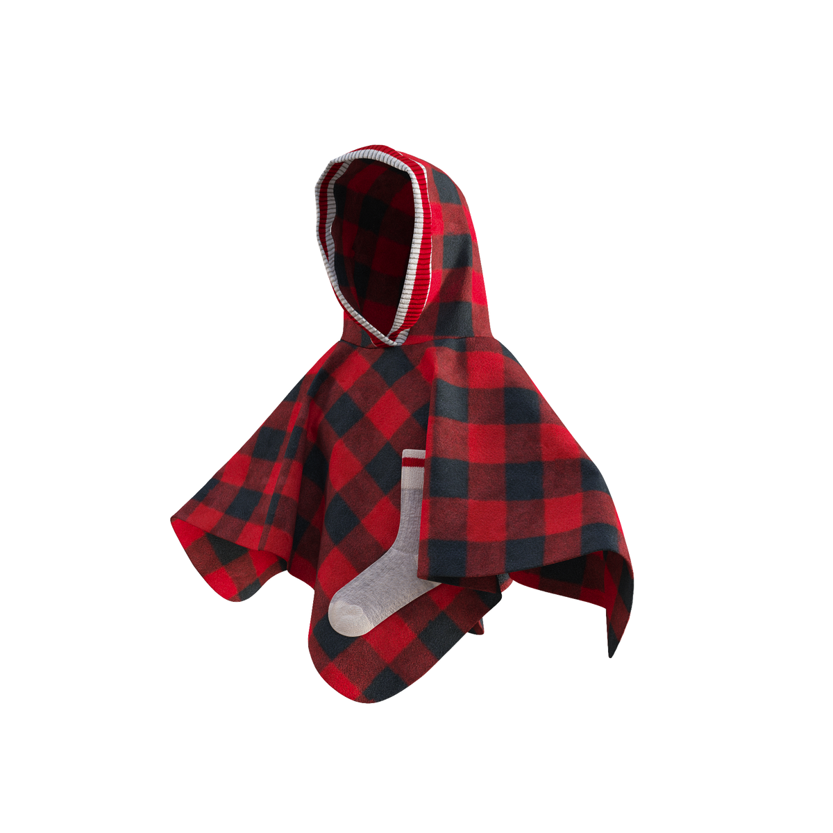 Pook Kids' Pookie Poncho Red