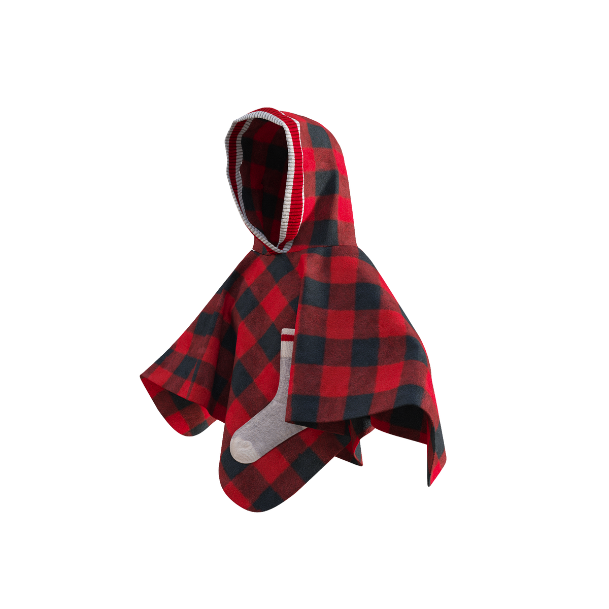 Pook Kids' Pookie Poncho Red