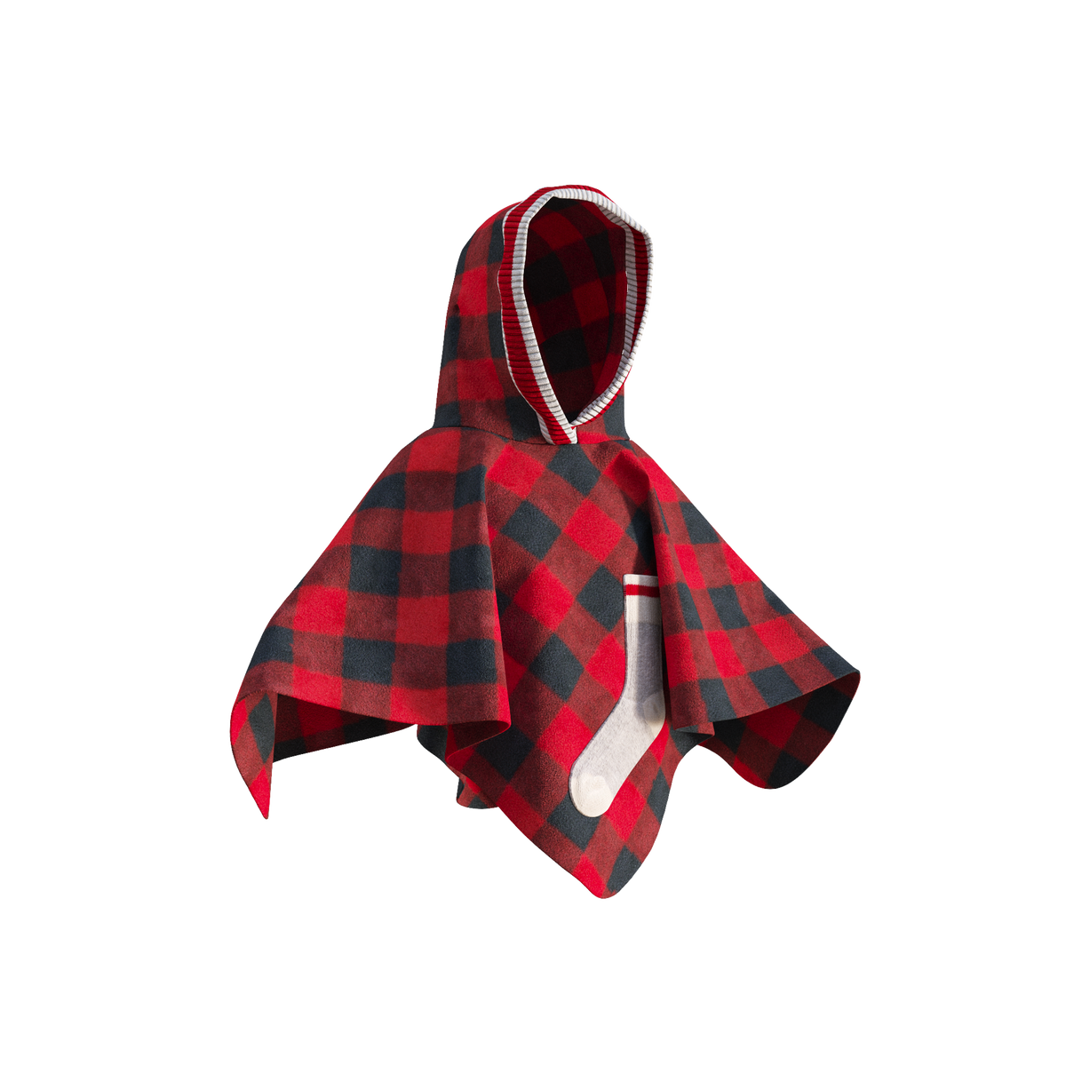 Pook Kids' Pookie Poncho Red