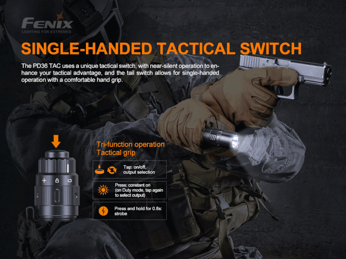 Fenix PD36 TAC 3000 Lumen Tactical Flashlight