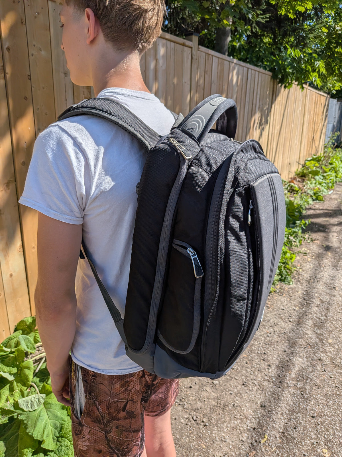 Europe Bound Exec-Tek Black & Grey Heavily Cushioned Laptop Backpack 25L