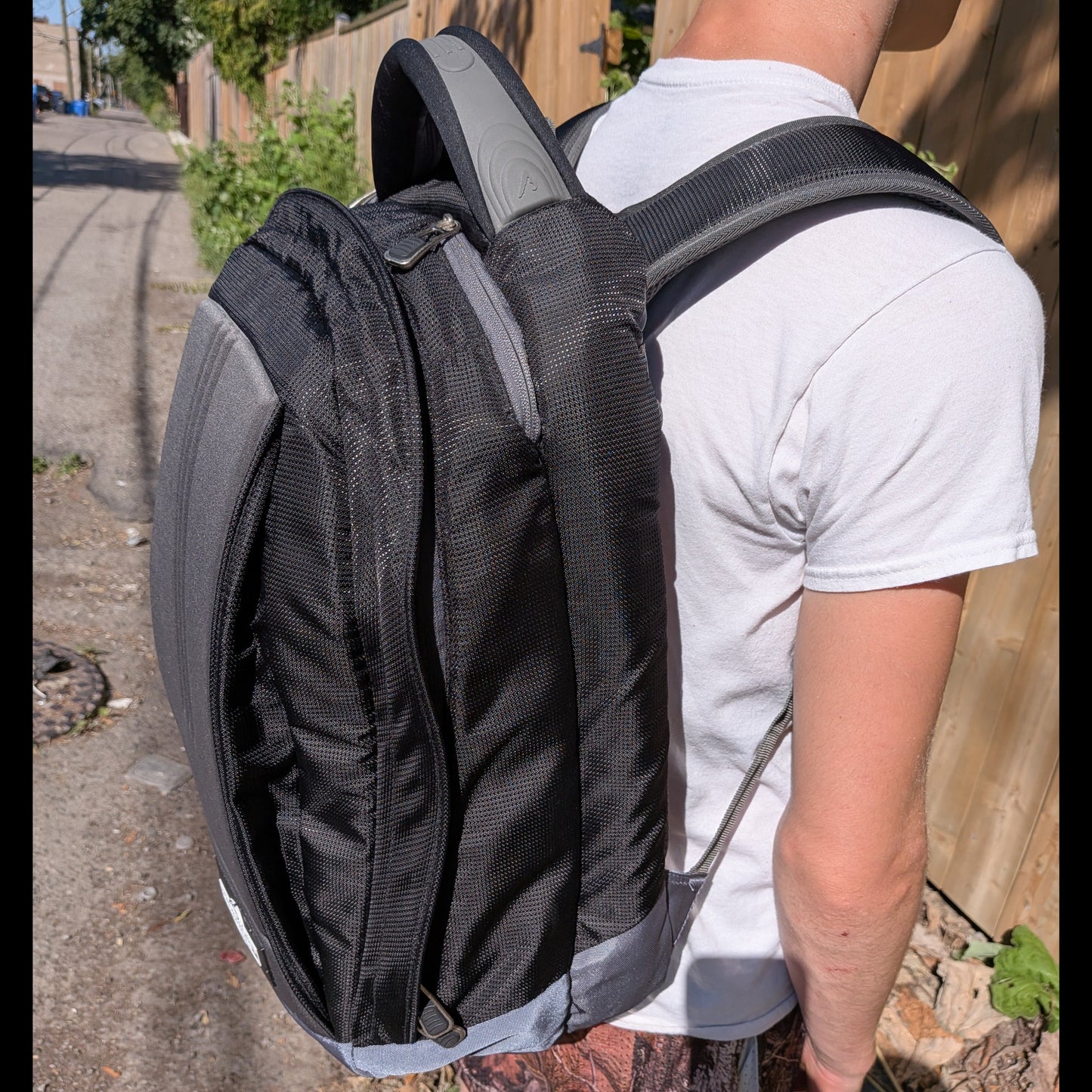 Europe Bound Exec-Tek Black & Grey Heavily Cushioned Laptop Backpack 25L