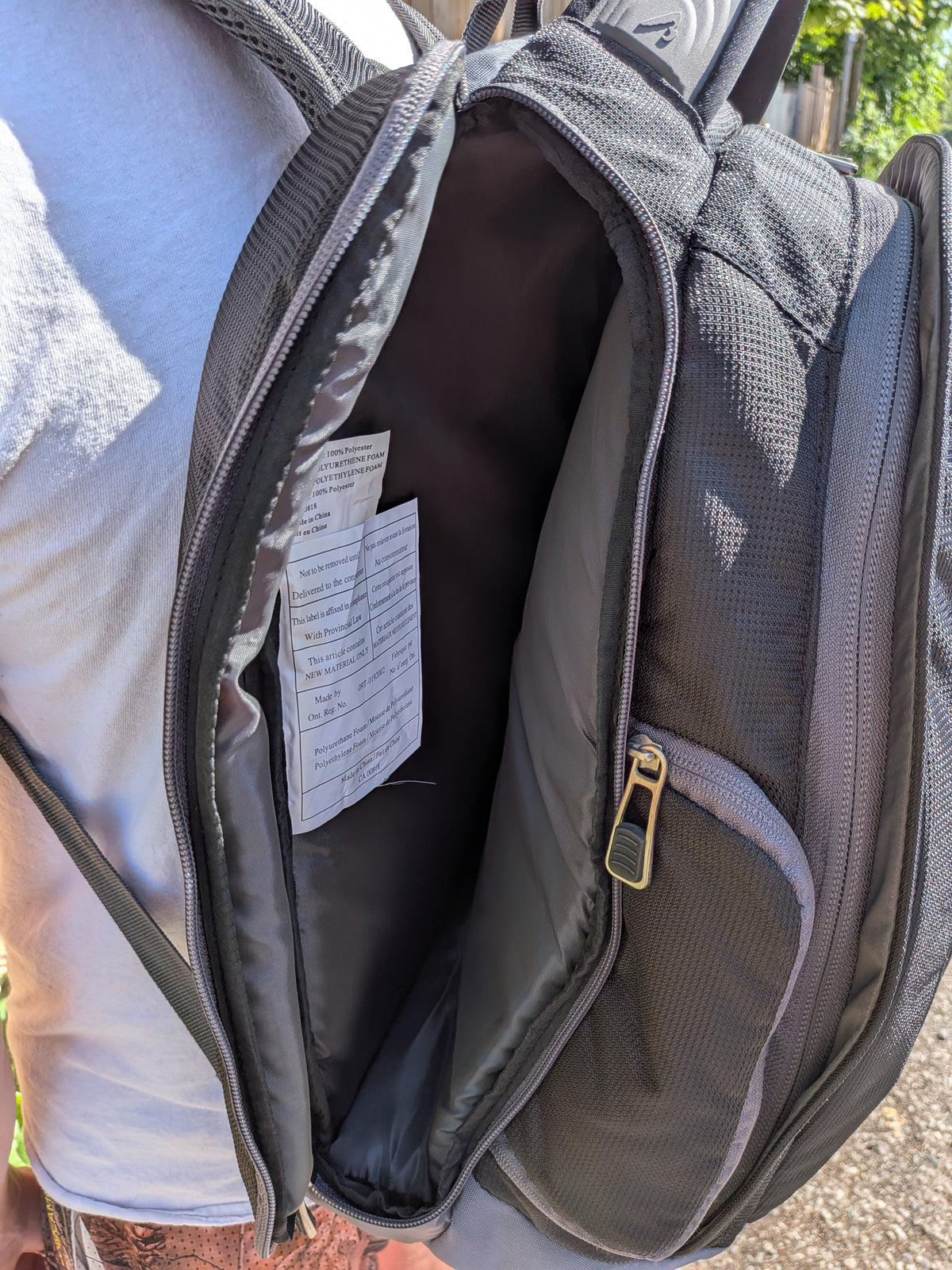 Europe Bound Exec-Tek Black & Grey Heavily Cushioned Laptop Backpack 25L