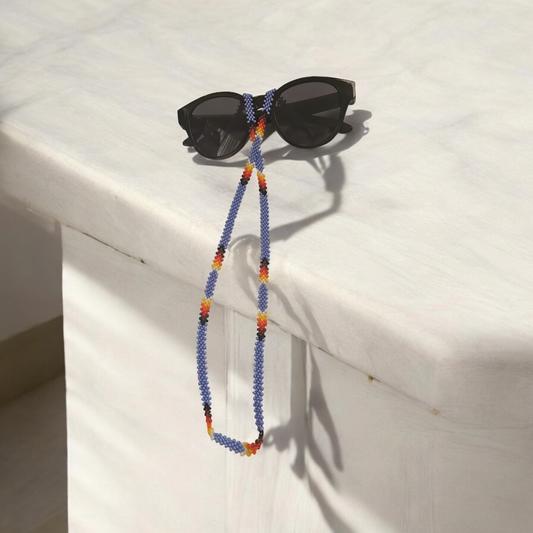 Artisan Handwoven Glasses Chain (Purple)