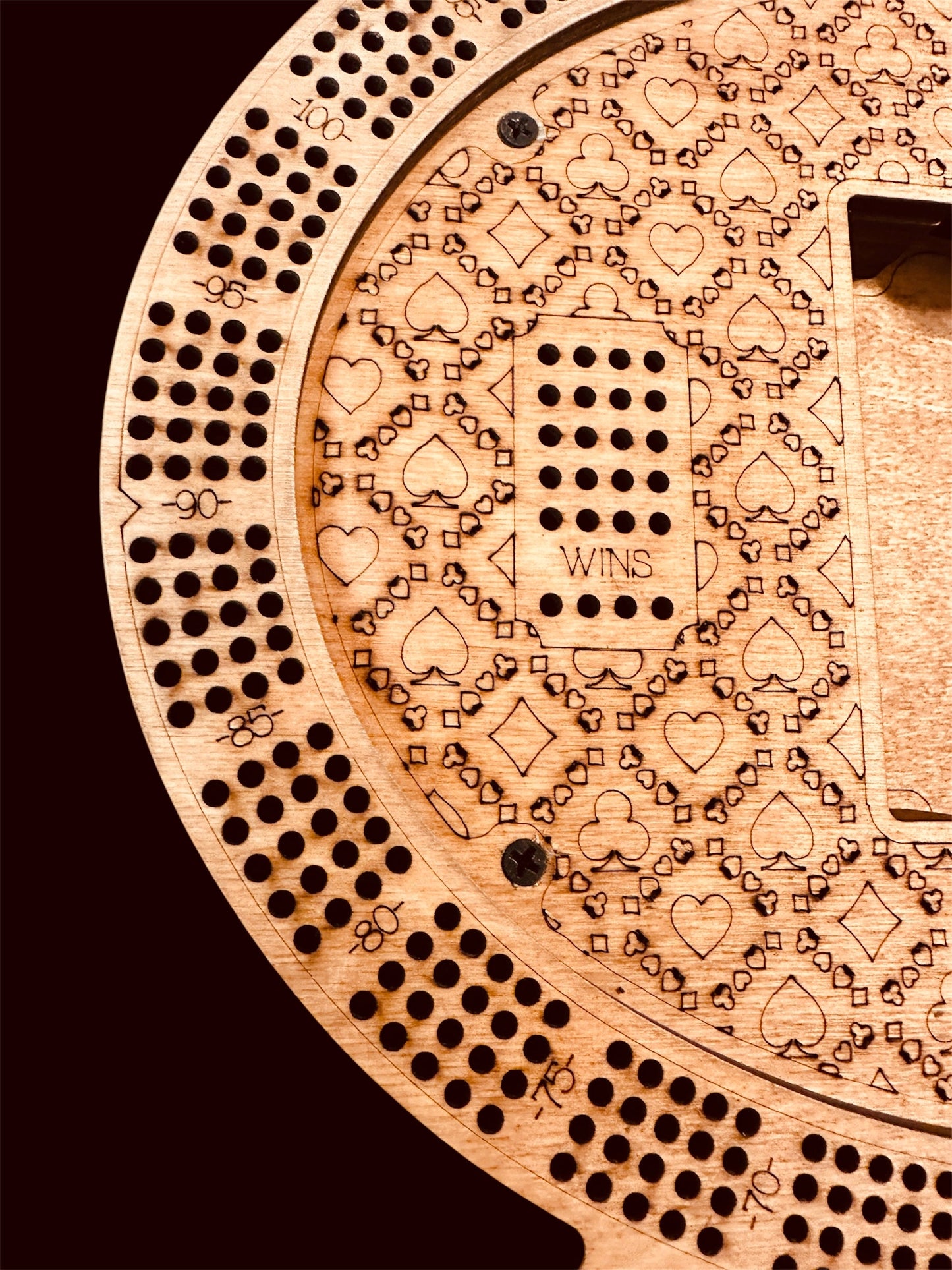 Personalized 4-Track Cribbage Board – Handcrafted, Custom Engraved & Stand-Up Display