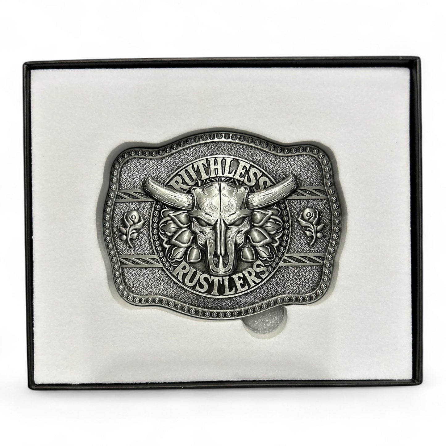 Ruthless Rustlers Wild Rose Belt Buckle | Antique Silver