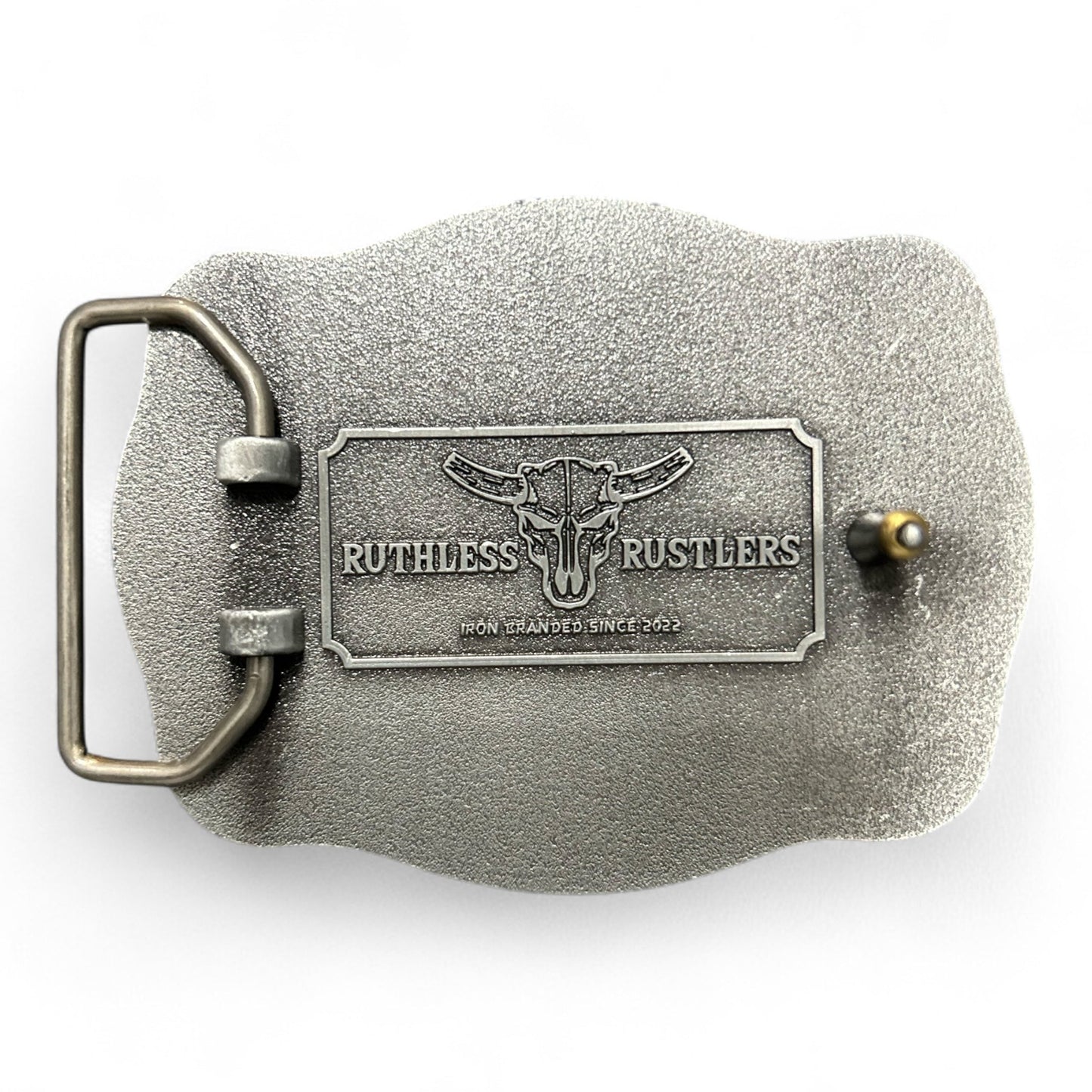 Ruthless Rustlers Wild Rose Belt Buckle | Antique Silver